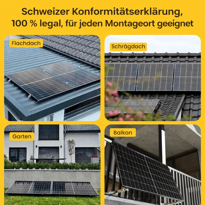Balkonkraftwerk 890 Wp mit 4 kWh Zendure-Speicher