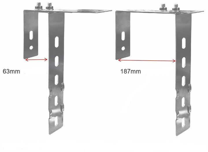 Balkonhaken für Solarmodule - Eckig verstellbar