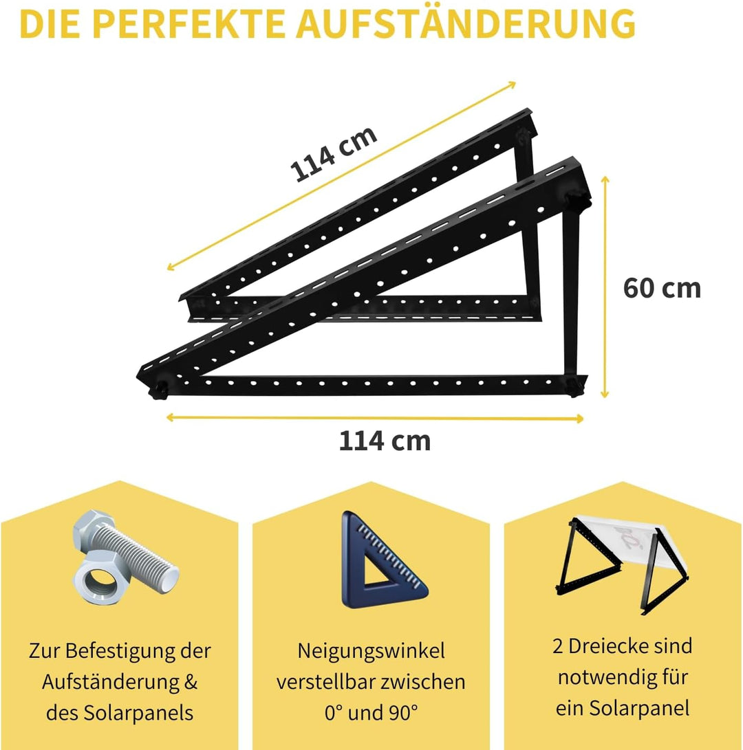 Aufständerung Terrasse Flachdach Schwarz