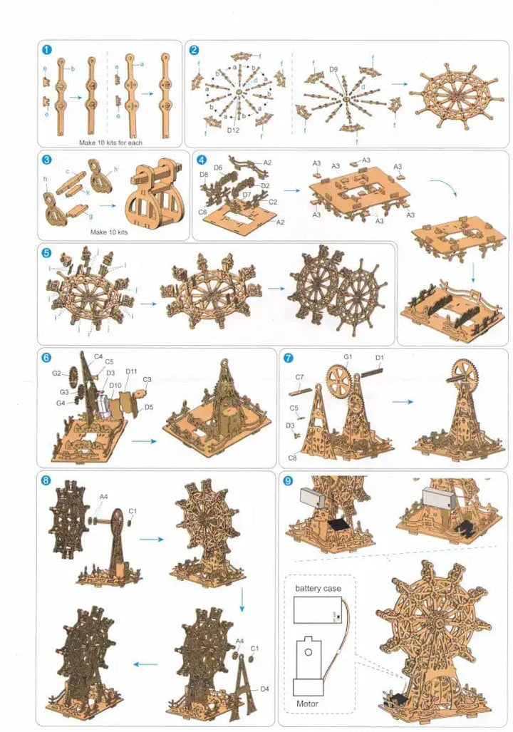 Holz Solar Puzzle mit Solarantrieb