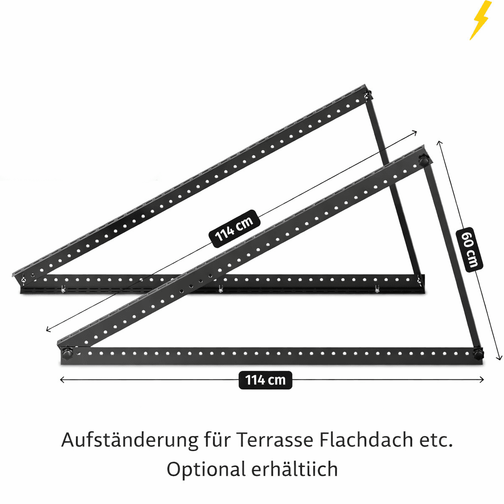 Genehmigungsfrei 2 KW Speicher und Solarmodulen mit 1800 Watt