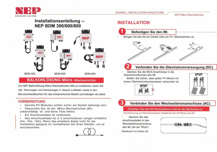 Balkonkraftwerk 405/600 Watt für den kleinen Balkon