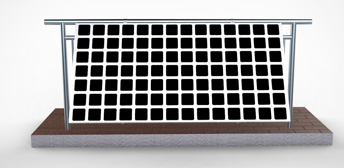 Aufständerung Balkonkraftwerk für 2 Photovoltaik-Module