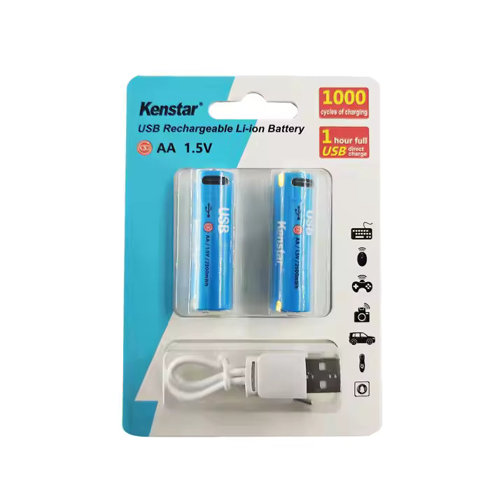 Akkus mit USB C Anschluss und Ladekabel