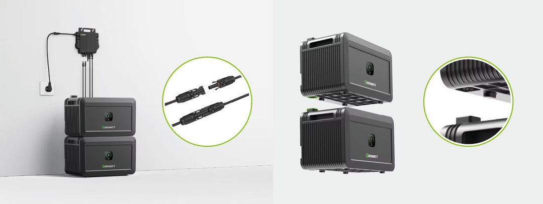 Steckerkraftwerk mit 8 KW Speicher und 8 Solarmodulen mit 3600  Watt