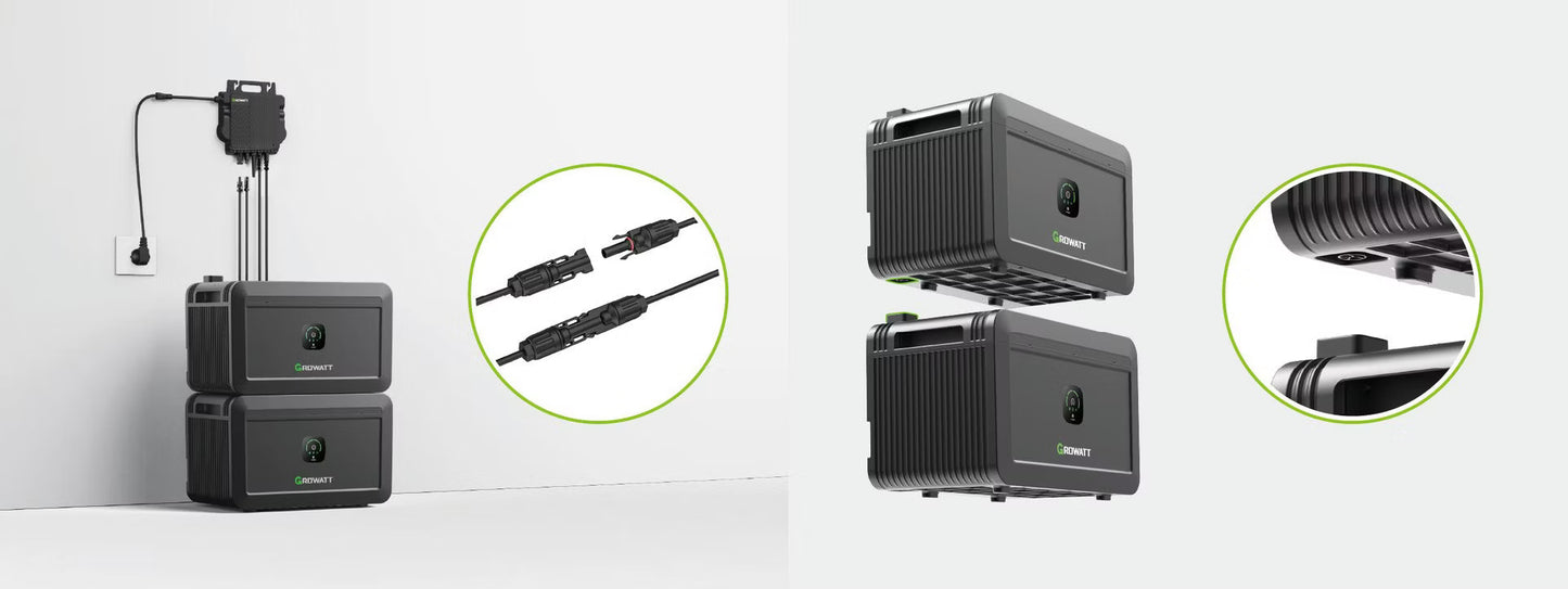 Steckerkraftwerk mit 8 KW Speicher und 8 Solarmodulen mit 3600  Watt