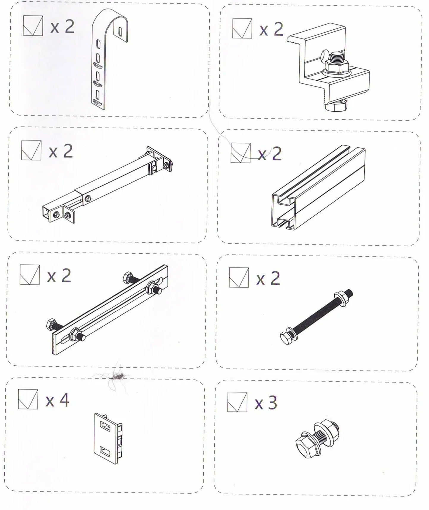 Aufständerung Balkonkraftwerk für 2 Photovoltaik-Module