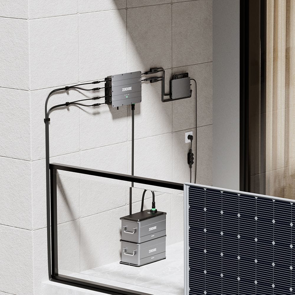 Balkonkraftwerk 810 W mit 1 kWh Zendure Speicher