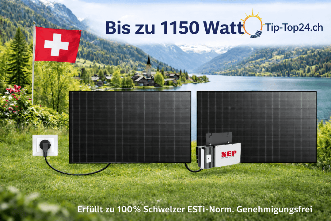 Balkonkraftwerk 900/600 Watt bifaziale Hochleistungsmodule