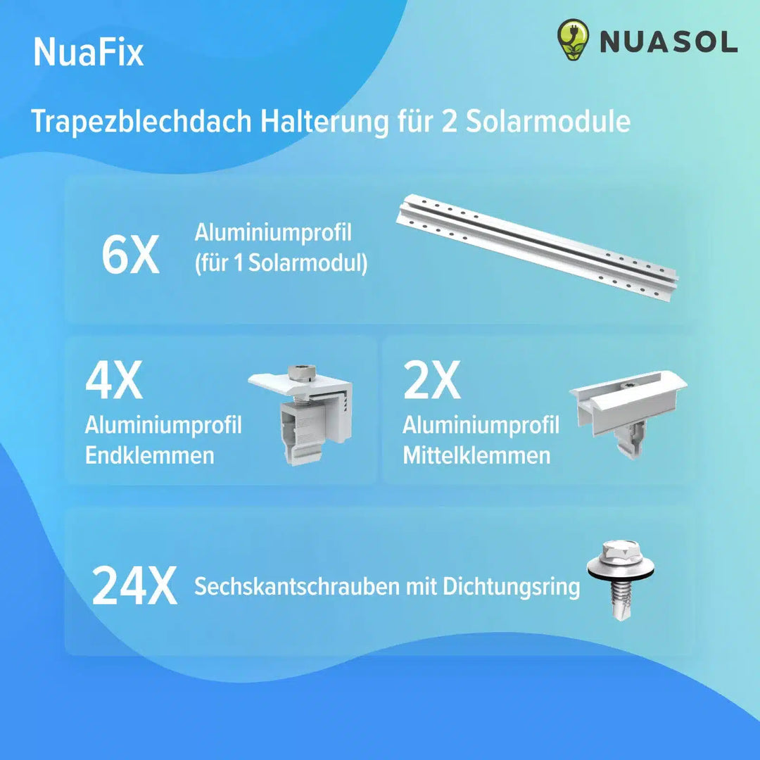 Photovoltaik Solarpanel Halterung Trapezblechdach Befestigung