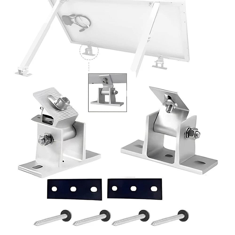Halterung für  1 Photovoltaikmodul, verstellbar Silber