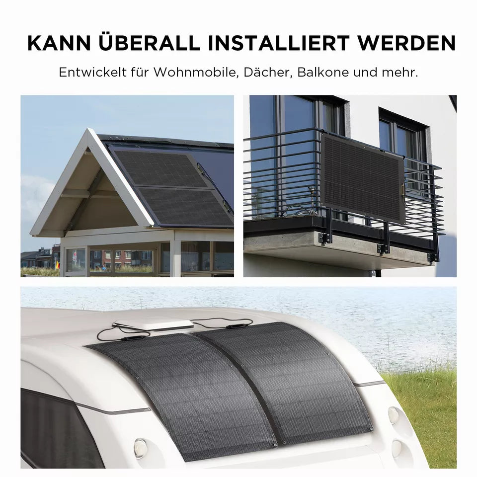 Flexible Solarpanel (1×120 W) & SolarLaderegler