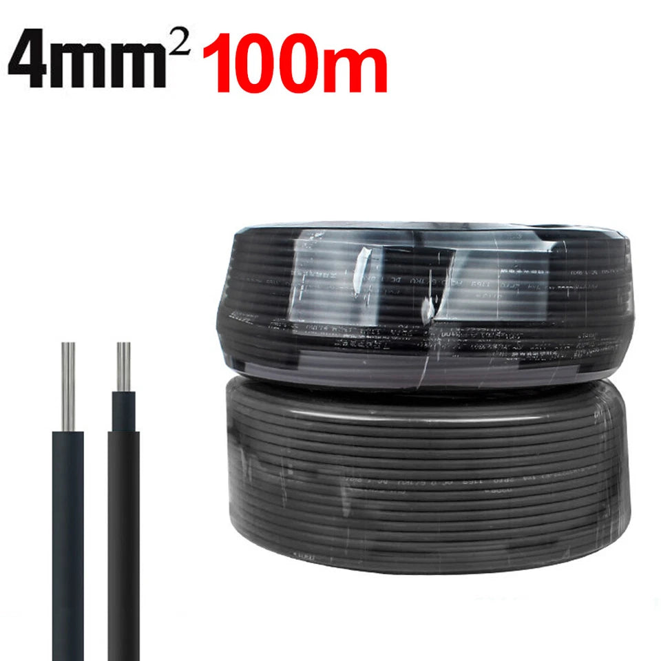 Solarkabel, 4 mm, 100 m, schwarz