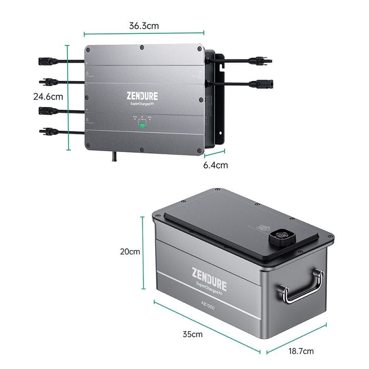Balkonkraftwerk 890 W mit 2kwh Zendure Batteriespeicher